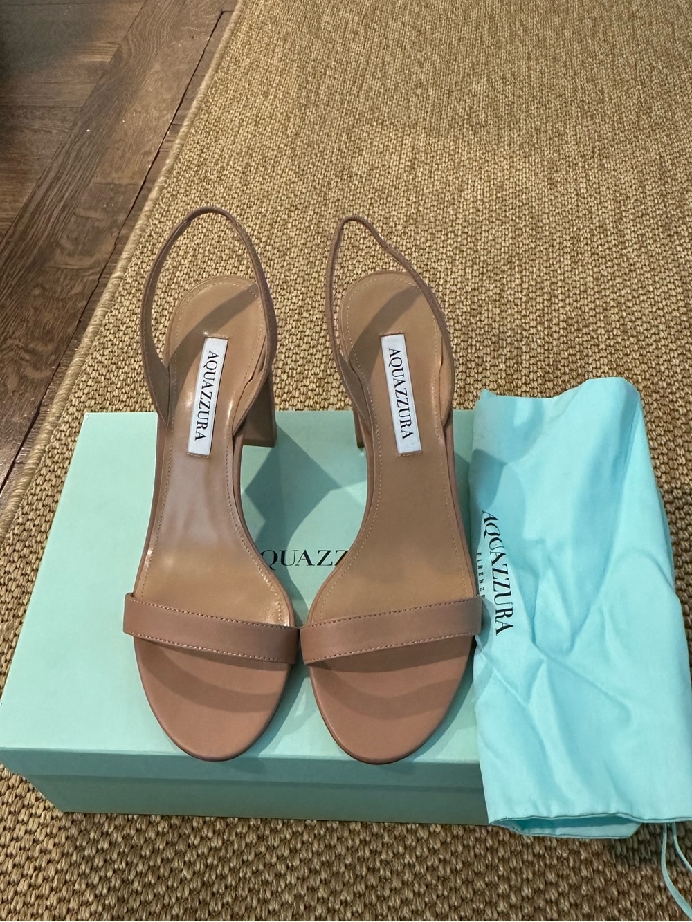 Aquazzura So Nude Block Sandal 85